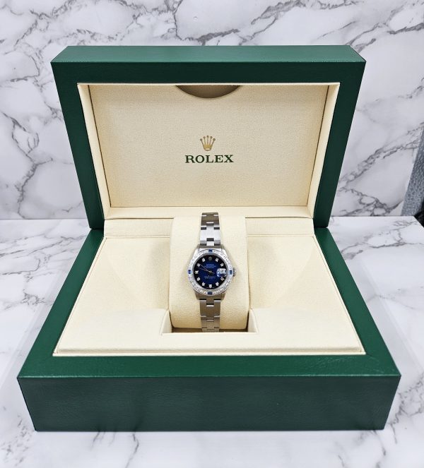 Ladies Stainless Steel Rolex Datejust With Diamond Dial and Bezel - Box & Papers - Image 6