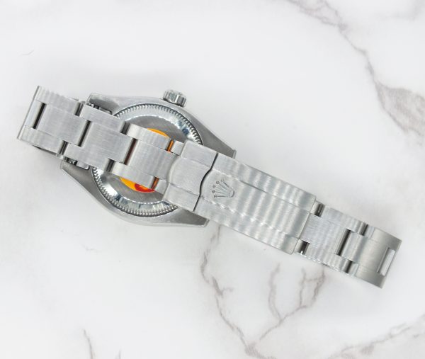 Purple / Silver Rolex Oyster Perpetual 176200 with Box and Papers (Card). - Image 12