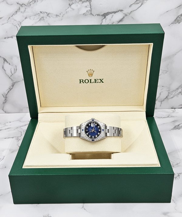 Ladies Stainless Steel Rolex Datejust With Diamond Dial and Bezel - Box & Papers - Image 9