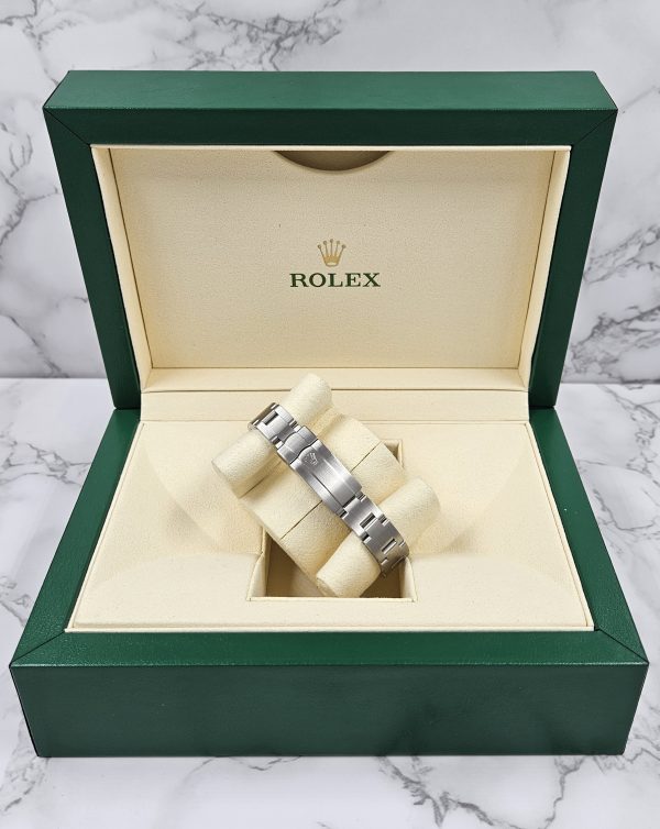 Purple / Silver Rolex Oyster Perpetual 176200 with Box and Papers (Card). - Image 13