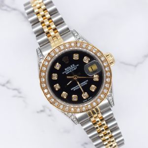 Rolex Datejust 26mm 'Fully Loaded' with Black Diamond Dial, Bezel & Shoulders.