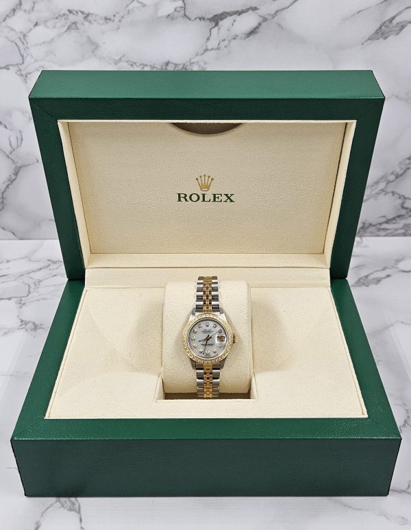 Ladies Rolex Datejust White MOP Diamond Dial & Bezel - Box and Papers - MINT. - Image 8