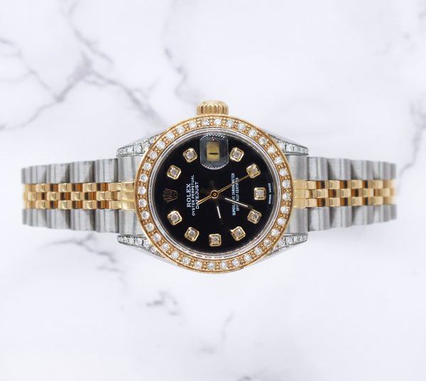 Rolex Datejust 26mm 'Fully Loaded' with Black Diamond Dial, Bezel & Shoulders. - Image 2