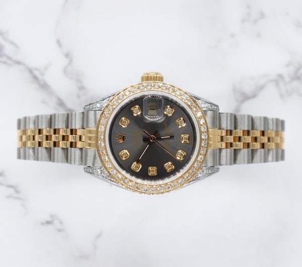 Rolex Datejust 26mm 'Fully Loaded' with Grey Diamond Dial, Bezel & Shoulders - Image 2