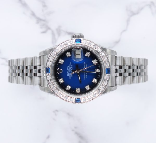 Ladies Stainless Steel Rolex Datejust With Factory Diamond Dial & Bezel - Box & Papers - Image 2