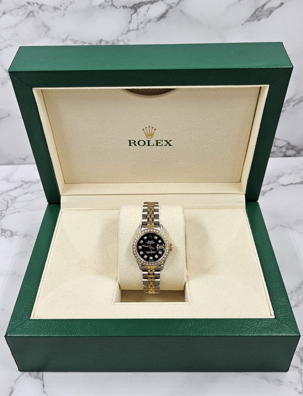 Rolex Datejust 26mm 'Fully Loaded' with Black Diamond Dial, Bezel & Shoulders. - Image 7