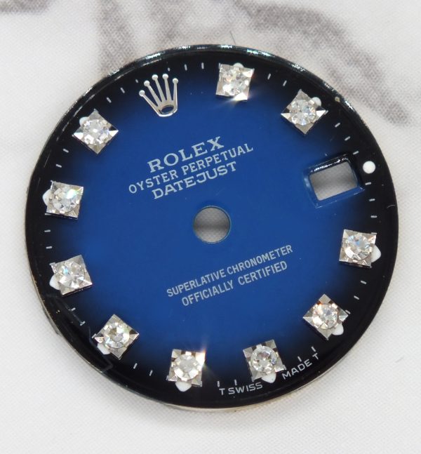 Ladies Rolex Datejust 26mm Factory Blue Vignette Diamond Dial - Image 2