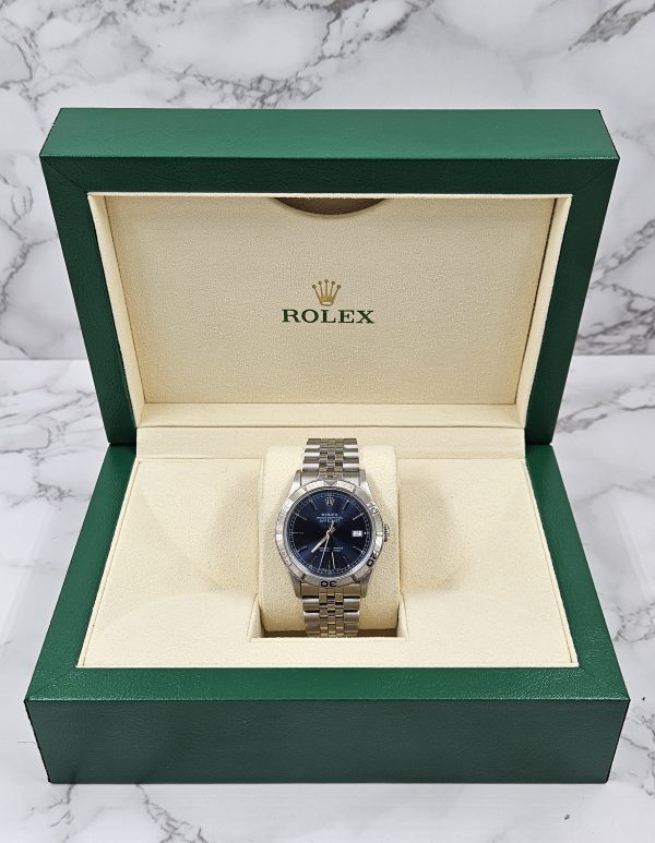 Gents Stainless Steel Rolex Datejust 'Turn-o-Graph' with Beautiful Blue Dial. - Image 6