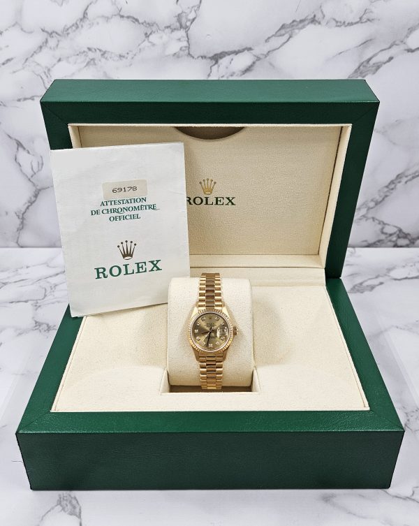 26mm Rolex Datejust with Champagne Diamond Dial - Box and Papers - Image 6