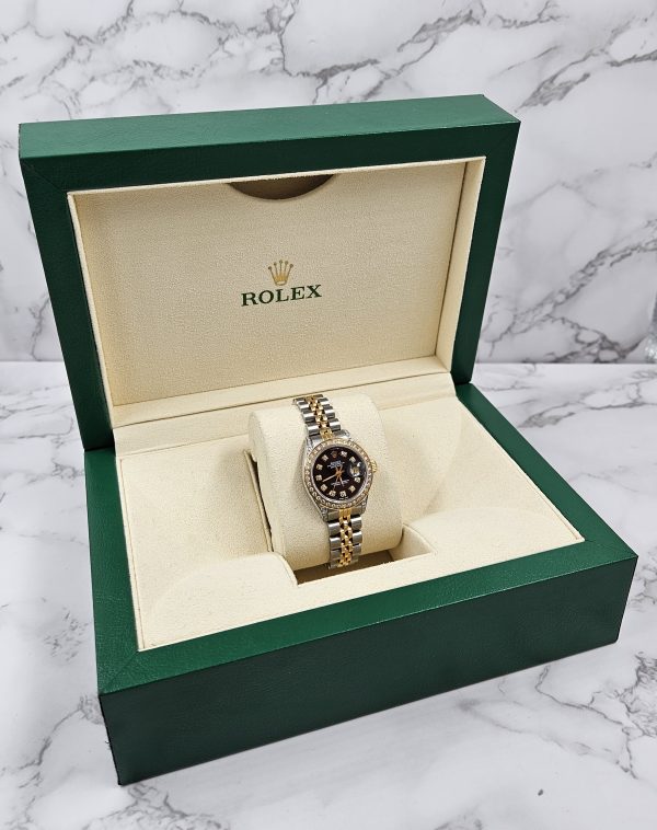 Rolex Datejust 26mm 'Fully Loaded' with Black Diamond Dial, Bezel & Shoulders. - Image 8