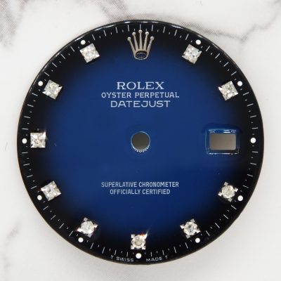 Genst Rolex Datejust 36mm Factory Blue Vignette Diamond Dial