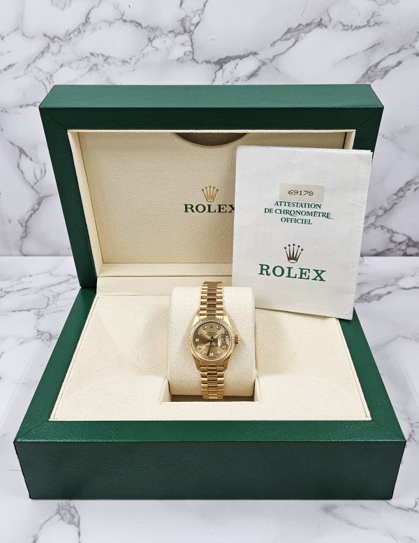 26mm Rolex Datejust with Champagne Diamond Dial - Box and Papers - Image 7