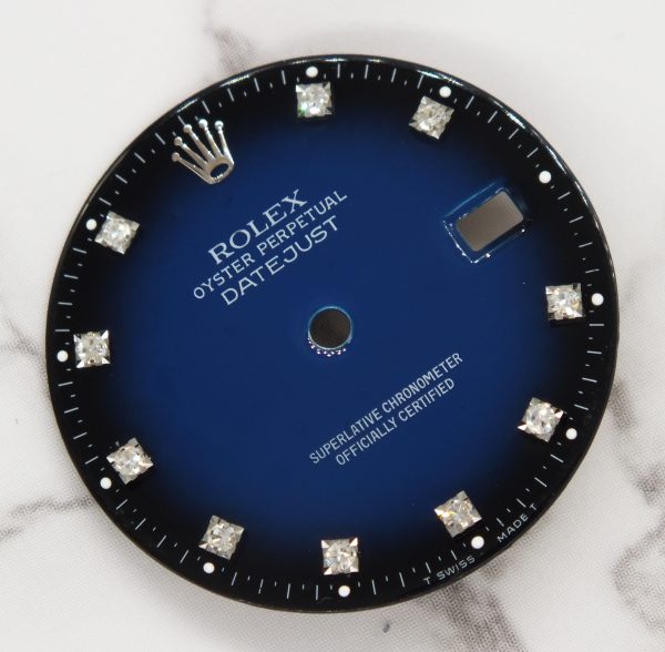 Genst Rolex Datejust 36mm Factory Blue Vignette Diamond Dial - Image 2