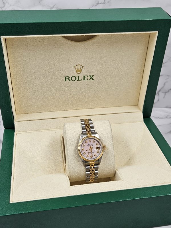 Ladies Rolex Datejust with Pink MOP Diamond Dial – BOX & PAPERS - Image 8