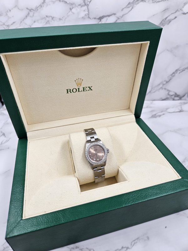 Ladies Rolex 26mm With Copper Diamond Dial and Bezel - Box & Papers - BARGAIN. - Image 9