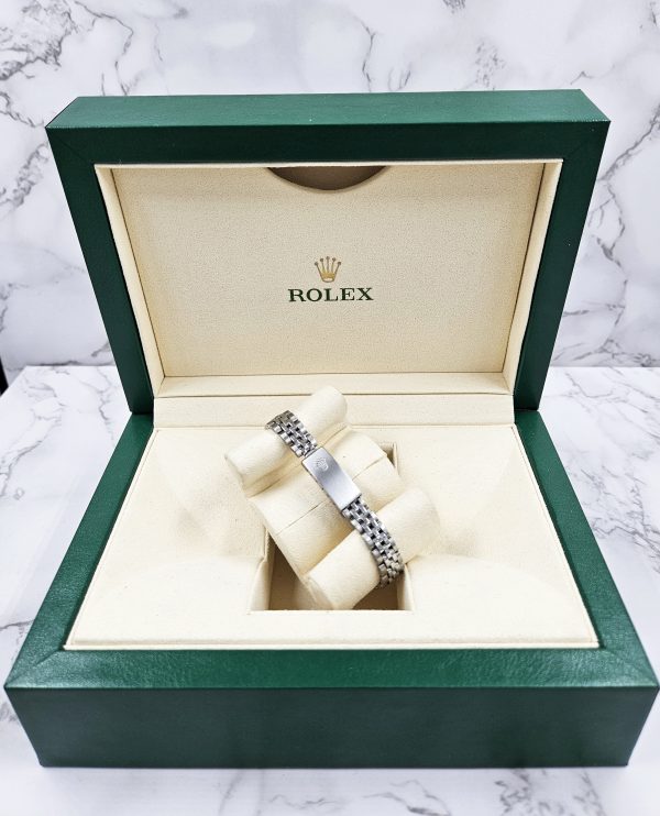 Ladies Rolex 26mm Rolex Oyster Perpetual with Diamond Dial, Bezel & Bracelet - Image 8
