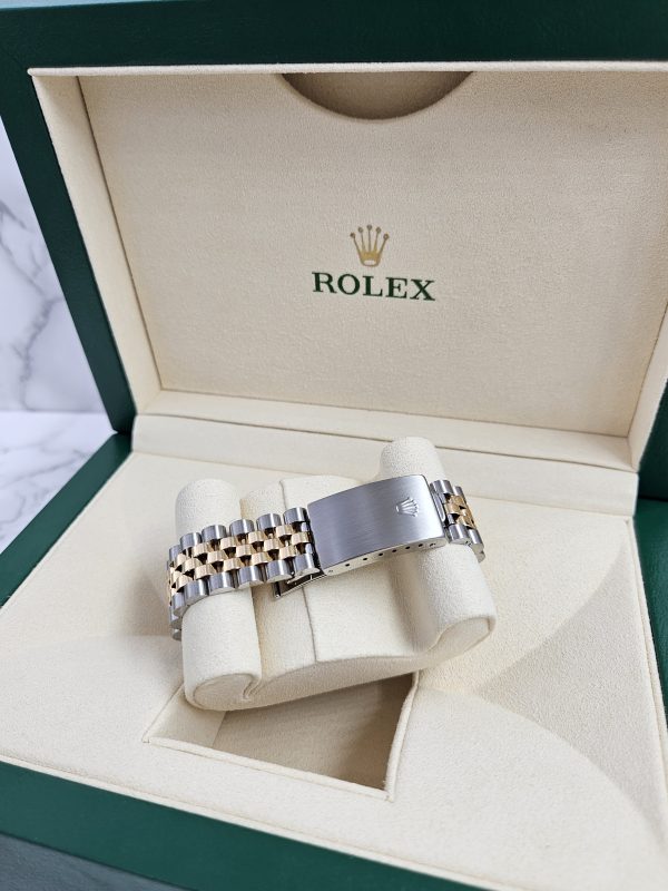 Mens Steel & Gold Rolex Datejust with Pink Jubilee Diamond Dial & Diamond Bezel - Image 10
