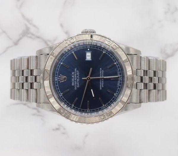 Gents Stainless Steel Rolex Datejust 'Turn-o-Graph' with Beautiful Blue Dial. - Image 2