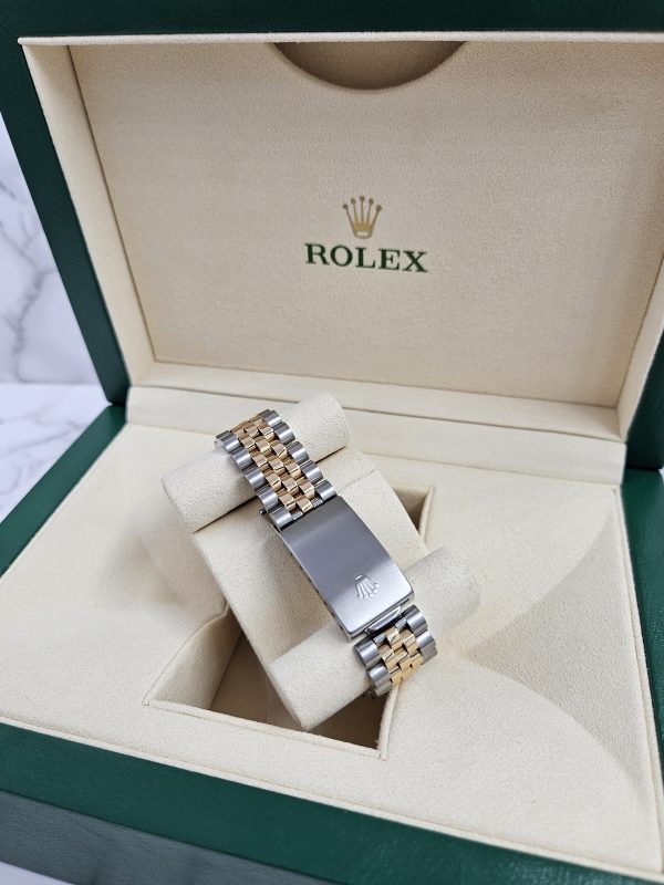 Mens Steel & Gold Rolex Datejust with Pink Jubilee Diamond Dial & Diamond Bezel - Image 11