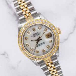 Ladies Rolex Datejust White MOP Diamond Dial & Bezel - Box and Papers - MINT.