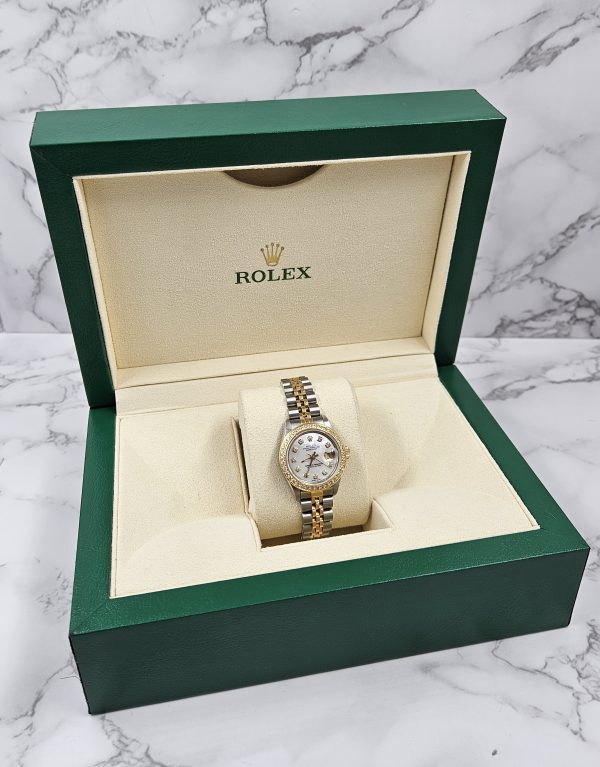 Ladies Rolex Datejust White MOP Diamond Dial & Bezel - Box and Papers - MINT. - Image 9