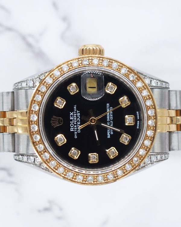 Rolex Datejust 26mm 'Fully Loaded' with Black Diamond Dial, Bezel & Shoulders. - Image 3