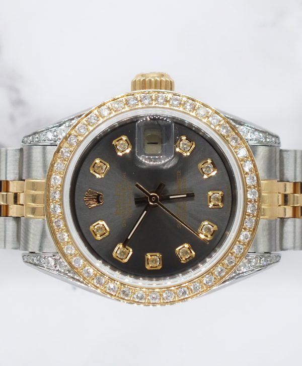 Rolex Datejust 26mm 'Fully Loaded' with Grey Diamond Dial, Bezel & Shoulders - Image 3