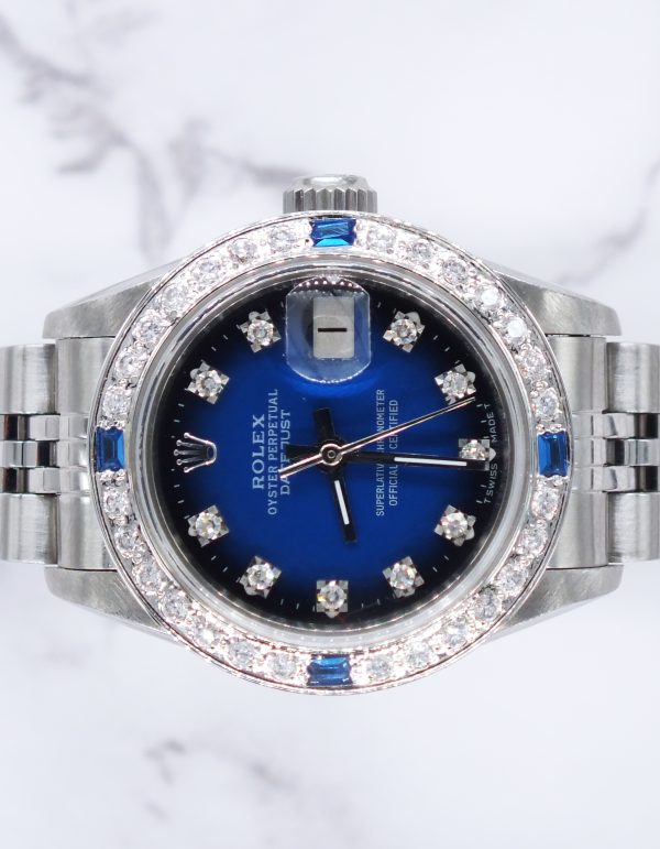 Ladies Stainless Steel Rolex Datejust With Factory Diamond Dial & Bezel - Box & Papers - Image 3