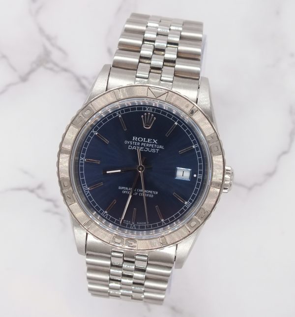 Gents Stainless Steel Rolex Datejust 'Turn-o-Graph' with Beautiful Blue Dial. - Image 4