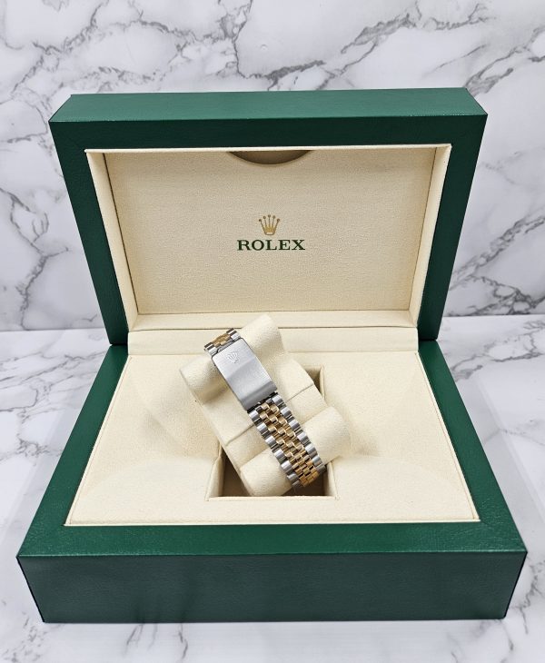 Rolex Datejust 36mm in Steel & Gold with Pave Ruby Dial & Diamond / Ruby Bezel. - Image 10
