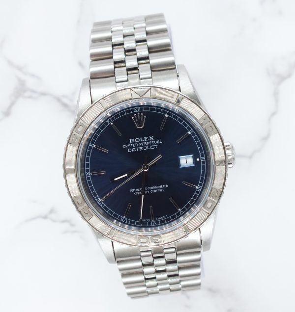 Gents Stainless Steel Rolex Datejust 'Turn-o-Graph' with Beautiful Blue Dial. - Image 5