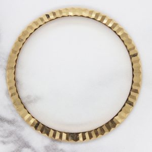 Genuine Solid 18ct Yellow Gold Ladies 26mm Rolex Fluted Bezel
