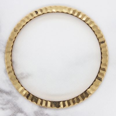 Genuine Solid 18ct Yellow Gold Ladies 26mm Rolex Fluted Bezel