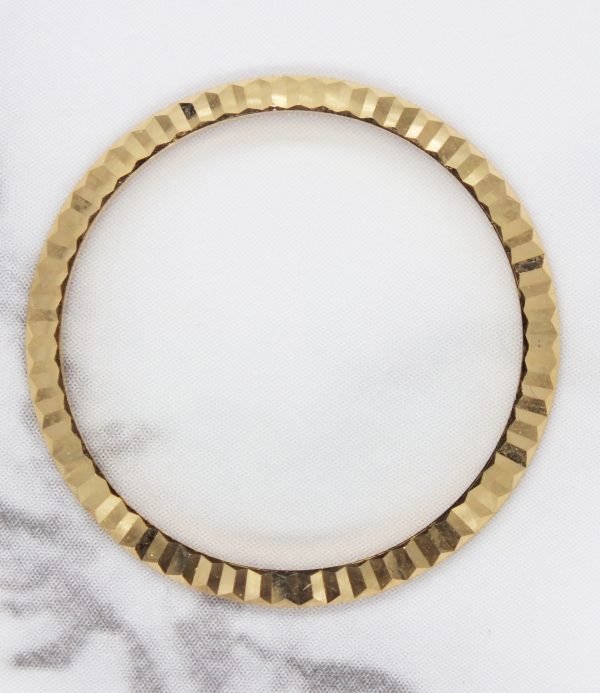 Genuine Solid 18ct Yellow Gold Ladies 26mm Rolex Fluted Bezel