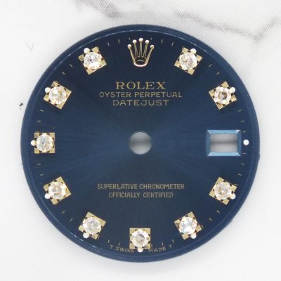 Ladies Rolex Datejust 26mm Factory Blue Diamond Dial