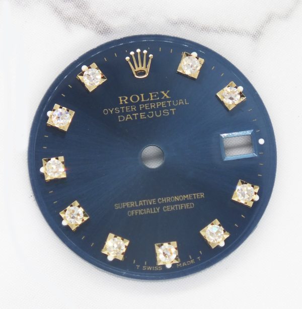 Ladies Rolex Datejust 26mm Factory Blue Diamond Dial - Image 2