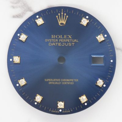 Gents Rolex Datejust 36mm Factory Blue Diamond Dial