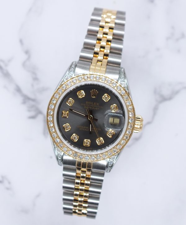 Rolex Datejust 26mm 'Fully Loaded' with Grey Diamond Dial, Bezel & Shoulders - Image 4