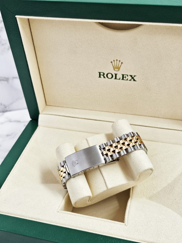 Rolex Datejust 36mm in Steel & Gold with Pave Ruby Dial & Diamond / Ruby Bezel. - Image 11