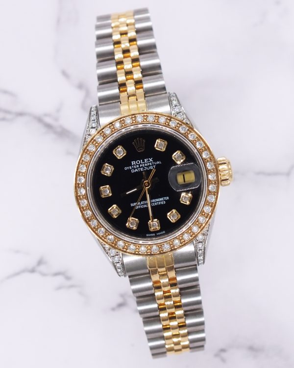 Rolex Datejust 26mm 'Fully Loaded' with Black Diamond Dial, Bezel & Shoulders. - Image 5