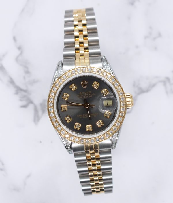Rolex Datejust 26mm 'Fully Loaded' with Grey Diamond Dial, Bezel & Shoulders - Image 5