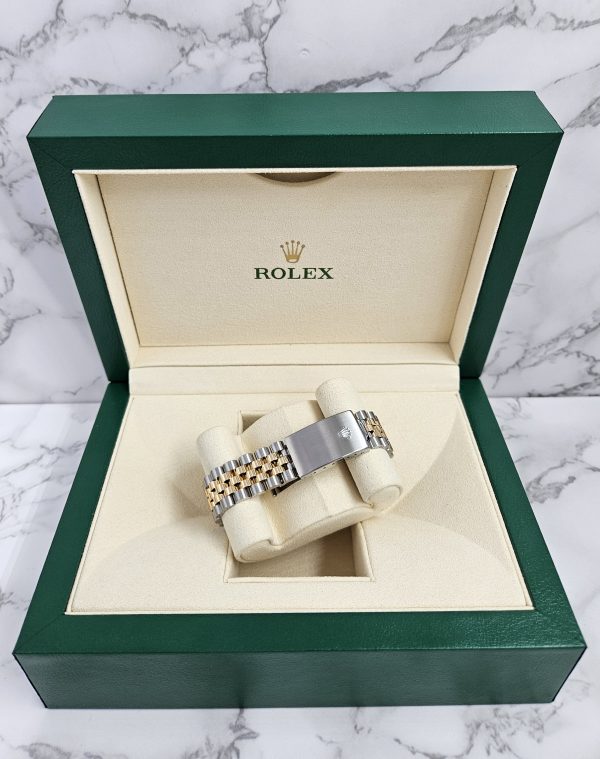Rolex Datejust 36mm in Steel & Gold with Pave Ruby Dial & Diamond / Ruby Bezel. - Image 12