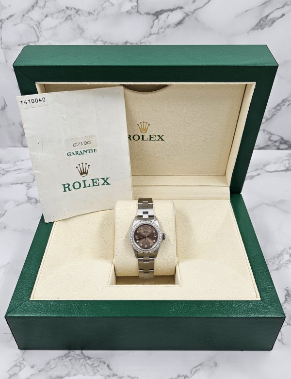 Ladies Rolex 26mm With Copper Diamond Dial and Bezel - Box & Papers - BARGAIN. - Image 6