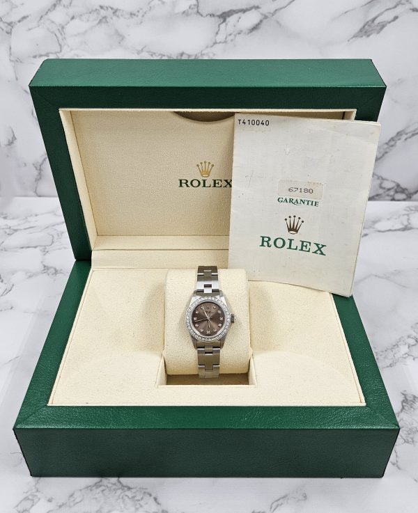 Ladies Rolex 26mm With Copper Diamond Dial and Bezel - Box & Papers - BARGAIN. - Image 7