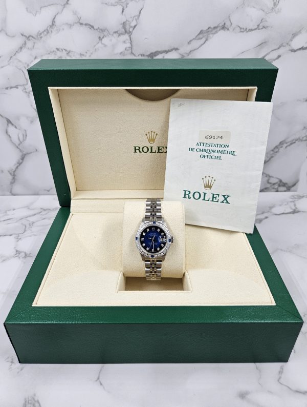 Ladies Stainless Steel Rolex Datejust With Factory Diamond Dial & Bezel - Box & Papers - Image 7
