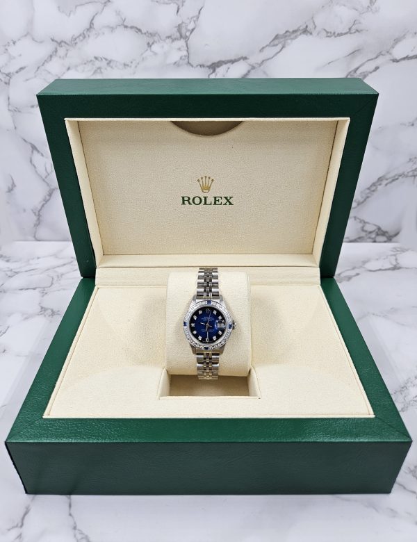 Ladies Stainless Steel Rolex Datejust With Factory Diamond Dial & Bezel - Box & Papers - Image 8