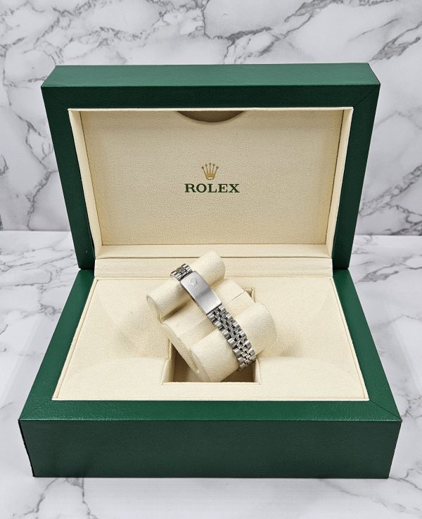 Ladies Rolex Datejust with 'Wimbledon' Dial & Diamond Bezel - Box and Papers. - Image 10