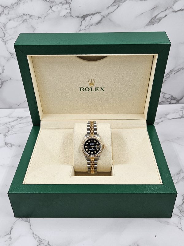 Rolex Datejust 26mm 'Fully Loaded' with Black Diamond Dial, Bezel & Shoulders. - Image 6