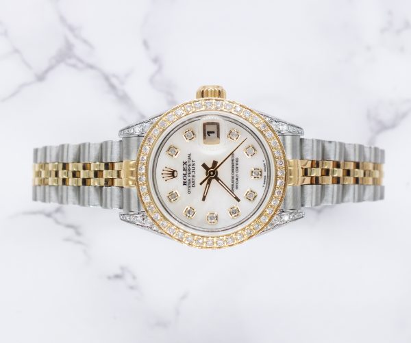 Rolex Datejust 26mm 'Fully Loaded' with WHITE Diamond Dial, Bezel & Shoulders - Image 2