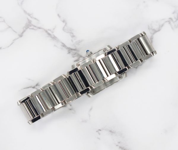 Ladies Cartier Tank Francaise (Ladies) with VVS Diamond Bezel - Boxed. - Image 7